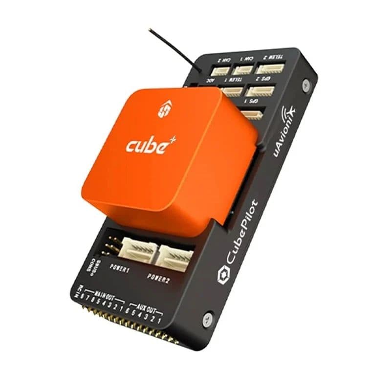 Pixhawk Cube flight controller with vibration-isolated triple-redundant IMU module