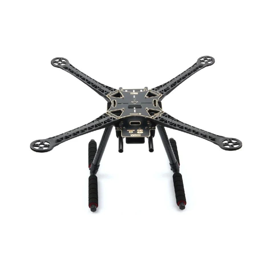 S500 quadcopter drone frame kit with integrated PCB arms and landing gear